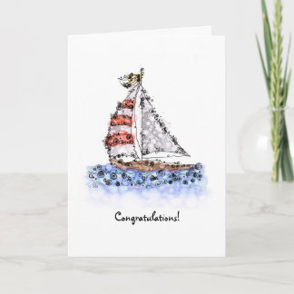 Baby Boy Sailboat Card