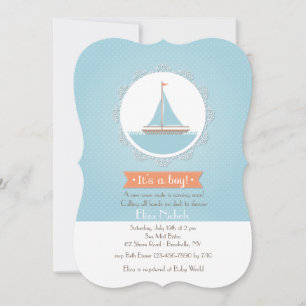 Baby Boy Sailboat Invitation