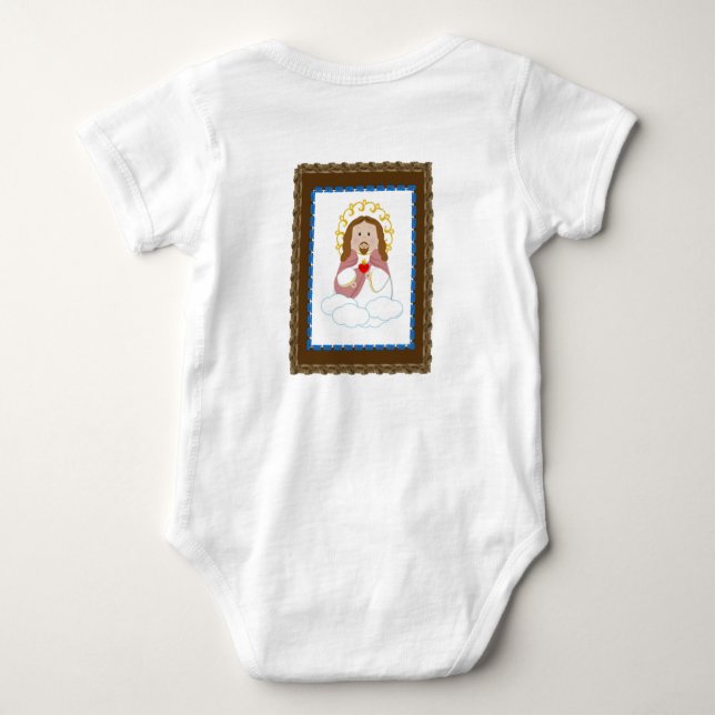 Baby Boy Scapular Baby Bodysuit (Back)