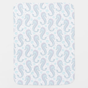 Baby Boy Seahorse Baby Blanket