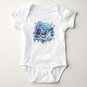 Baby Boy Shark T-Shirt Cute Fintastic Bodysuit