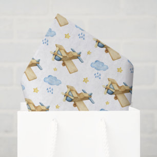 Baby Boy Shower, Airplanes Tissue Paper