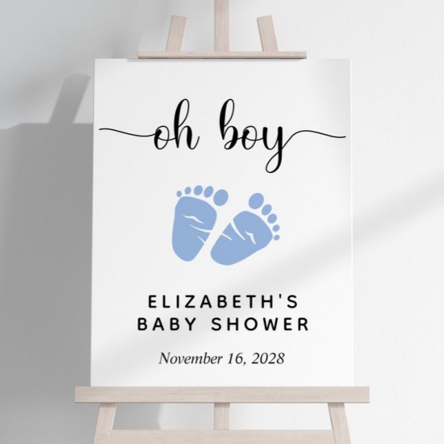 Baby Boy Shower Blue Feet Welcome Foam Board (Creator Uploaded)