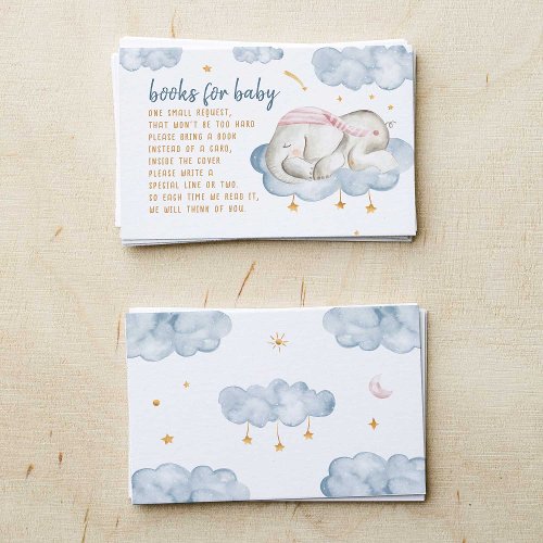 Baby Boy Shower Books for Baby Cards _ Elephant