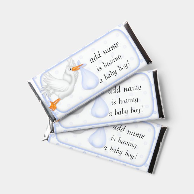 Baby Boy Shower Candy Bar Wrapper Party Favor (Front)