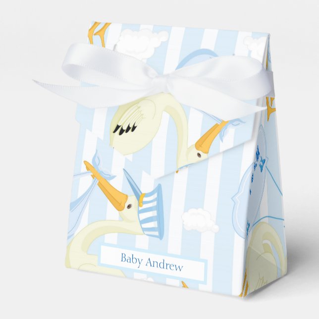 Baby boy shower celebration favor boxes (Front Side)