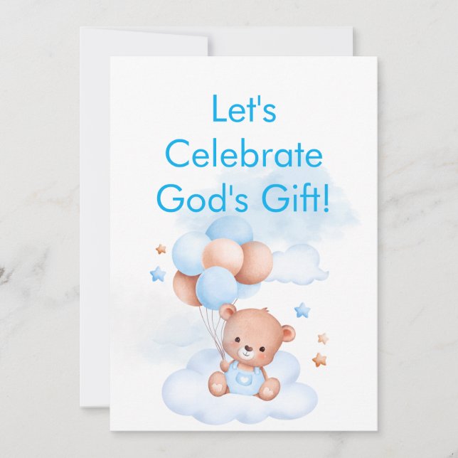 Baby Boy Shower Christian Bible Verse Save Date Save The Date (Front)