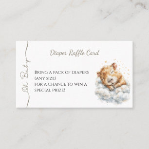 Baby Boy Shower • Diaper Raffle Card • Capybara
