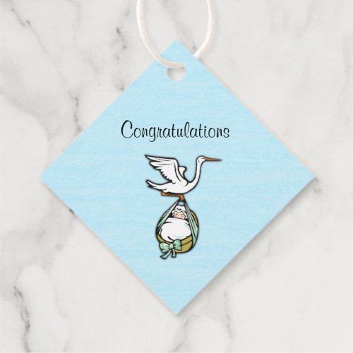 Baby Boy Shower Favor Tags
