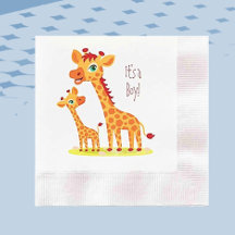 Baby boy Shower Griaffe Paper Napkin