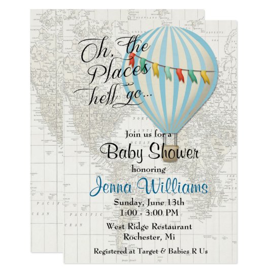 Hot Air Balloon Shower Invitations 2