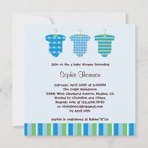 Baby Boy Shower Invitation