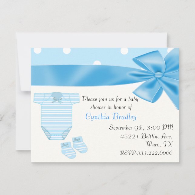 Baby Boy shower invitation (Front)