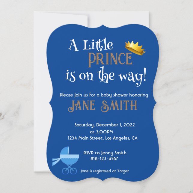 Baby Boy Shower Invitation (Front)