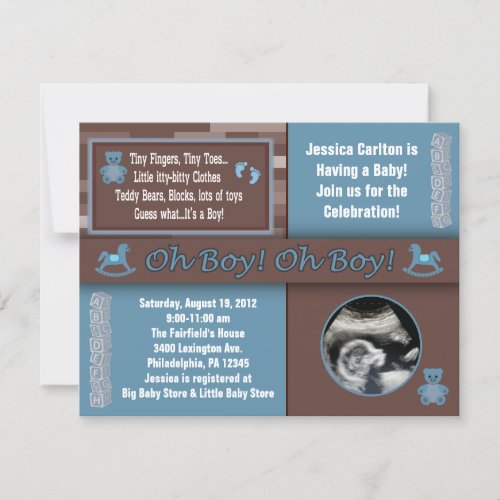Baby Boy Shower Invitation