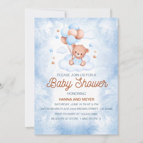 Baby Boy Shower Invitation