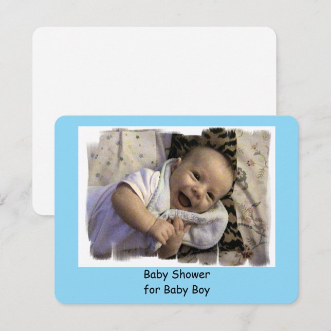 Baby Boy Shower Invitations (Front/Back)
