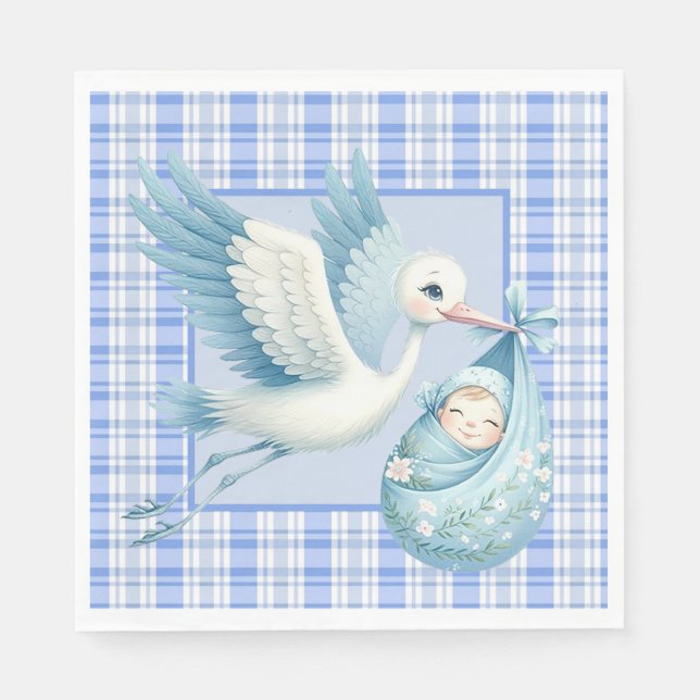 Baby Boy Shower Napkins (Front)