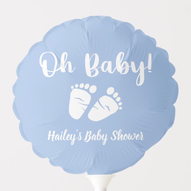 Baby Boy Shower Oh Baby Balloon (Front)