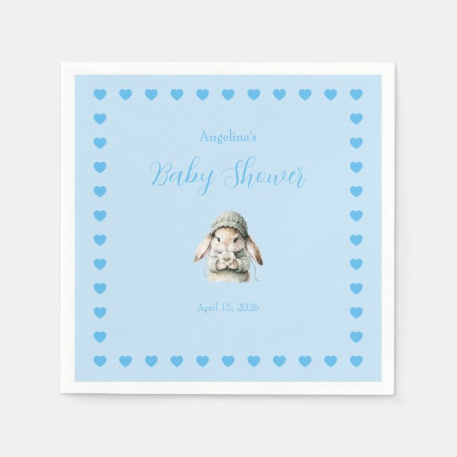 Baby Boy Shower Paper Napkin (Front)