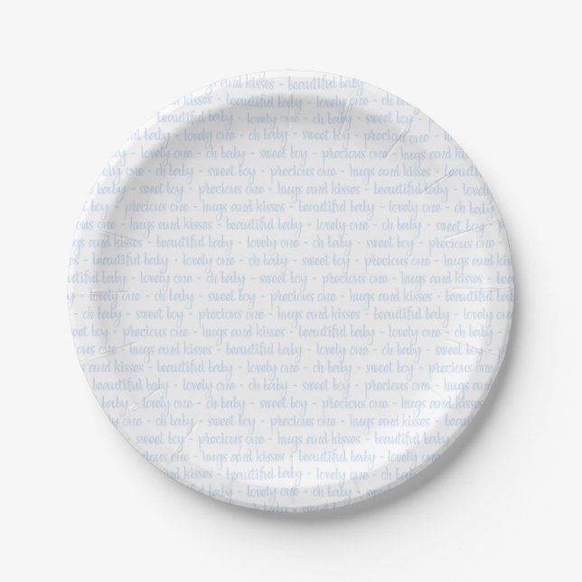 Baby Boy Shower Paper Plates (Front)