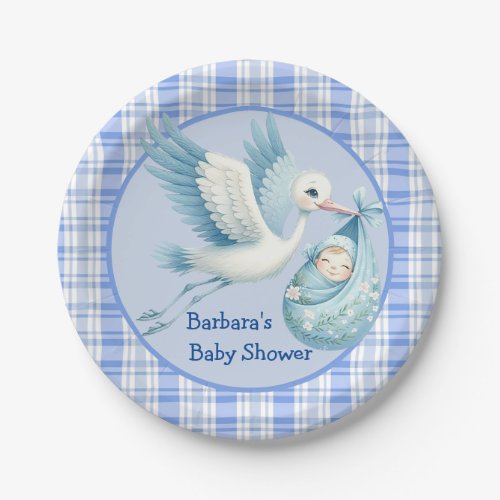 Baby Boy Shower Paper Plates