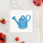 Baby Boy Shower Personalized Message Watering Can Napkins (Insitu)