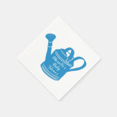 Baby Boy Shower Personalized Message Watering Can Napkins (Corner)