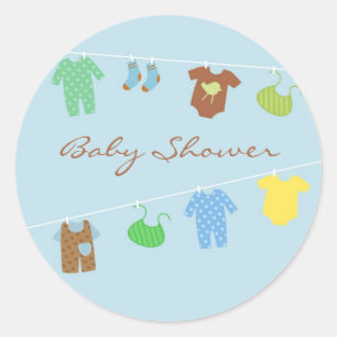 Baby Boy Shower Sticker