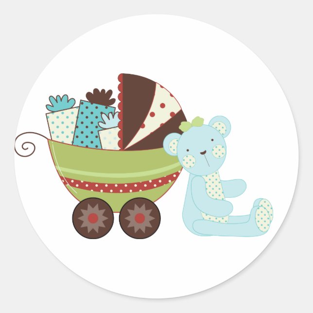 Baby Boy Shower Stickers (Front)