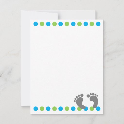 Baby boy shower thank you card from baby Zazzle