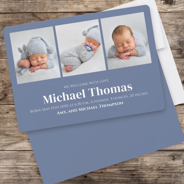 Baby Boy Simple Photo Collage Blue (Creator Uploaded)