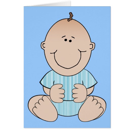 Baby Boy Sitting Cards (Front)
