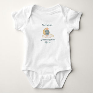 Baby Boy Sitting on Moon  A Blessing From Above Bodysuit