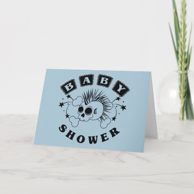 Baby Boy Skull Invitation (Front)