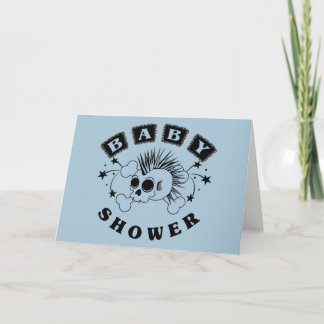Baby Boy Skull Invitation