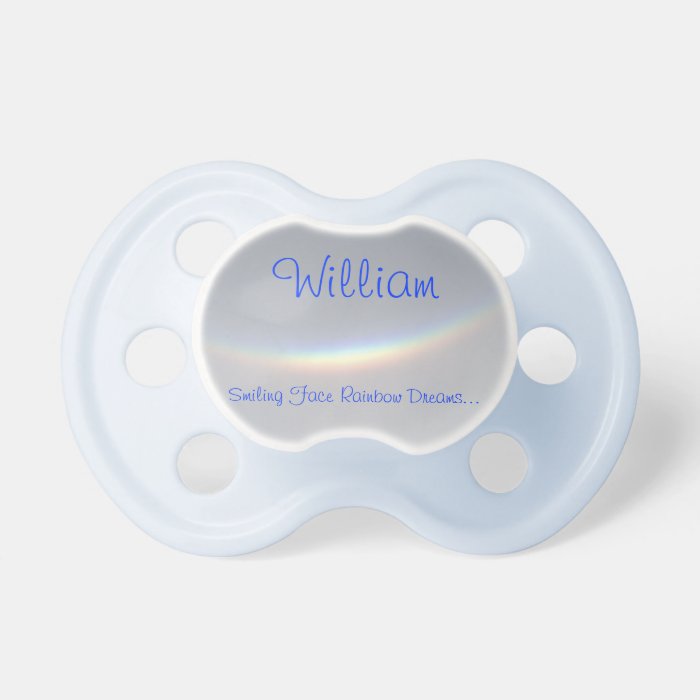 Baby Boy Smiling Face Rainbow Pacifier CUSTOMIZE Pacifiers