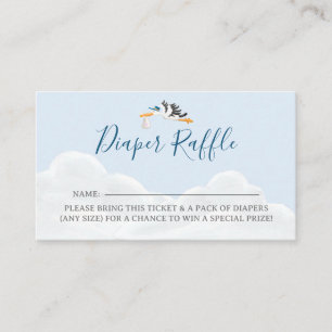 Baby Boy "Special Delivery" Shower Diaper Raffle Enclosure Card