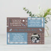 Baby boy sports shower invitation (Standing Front)