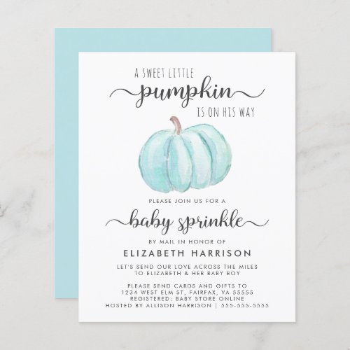 Baby Boy Sprinkle By Mail Blue Pumpkin