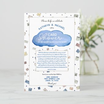 Baby Boy Sprinkle Card Shower | Zazzle