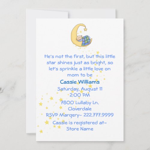 Baby Boy Sprinkle Shower Invitation