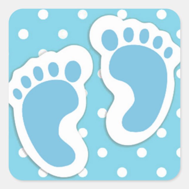 Baby boy square sticker (Front)