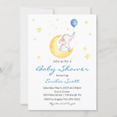 Baby Boy Star Elephant Baby Shower Invitations (Front)