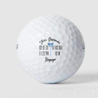 Baby Boy Stats Birth Announcement Custom Keepsake Golf Balls