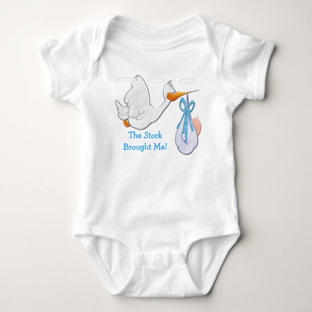 Baby Boy - Stork Infant Creeper (Front)