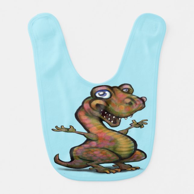 Baby Boy T-Rex Bib (Front)