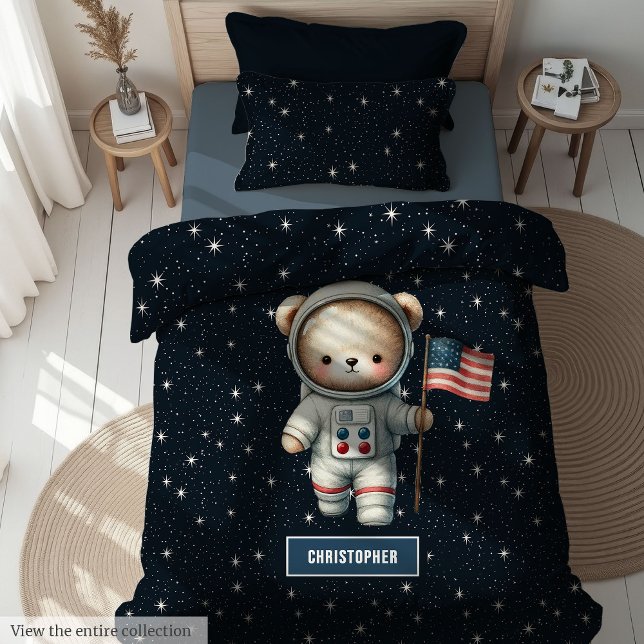 Baby Boy Teddy Bear Astronaut Duvet Cover Gift (Baby Boy Teddy Bear Astronaut Duvet Cover Gift)