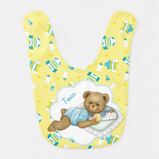 Baby Boy Teddy Bear Bib