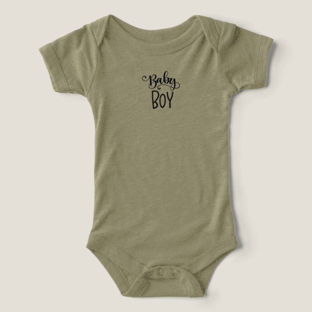 Baby Boy Text Tee - Adorable & Timeless Vibes! (Design Front)
